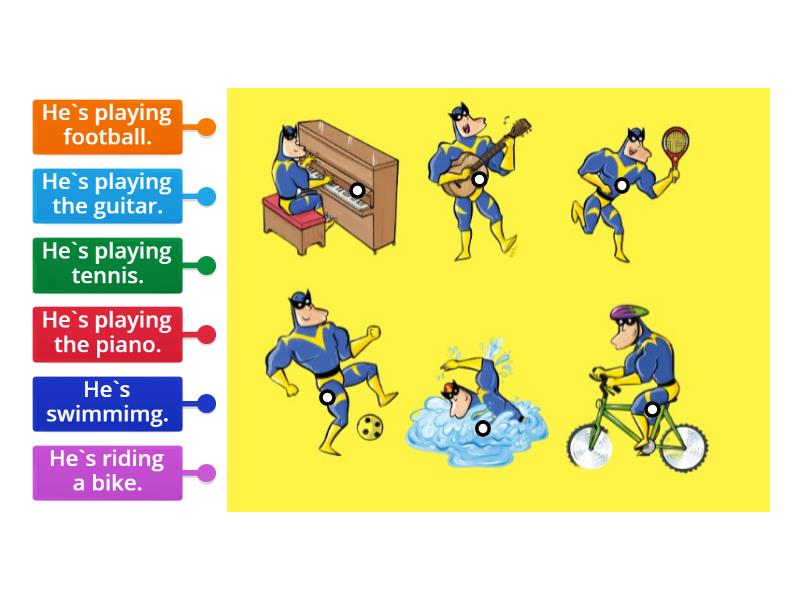 kids box 2 . maskman activities. present continuous - Диаграмма с метками