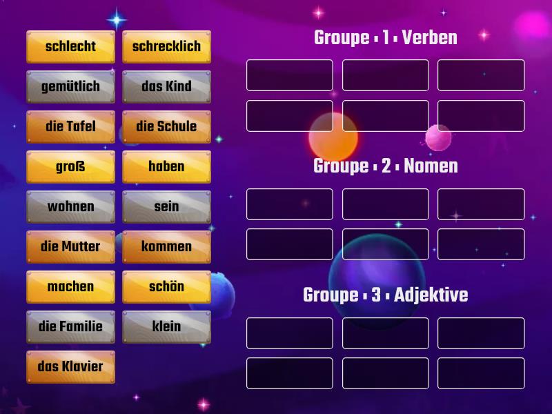 nomen-adjektive-oder-verben-group-sort