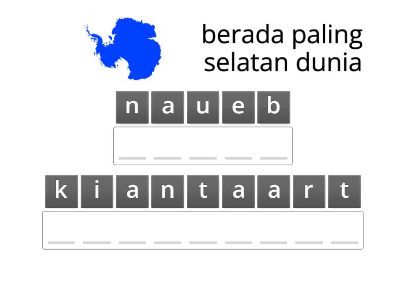 Benua Benua Di Dunia - Anagram