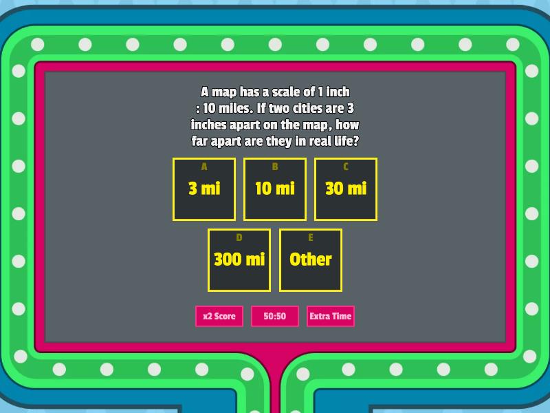 scale drawings Gameshow quiz