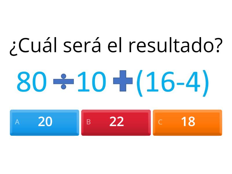 Operaciones Combinadas Suma Resta Multiplicación Y División