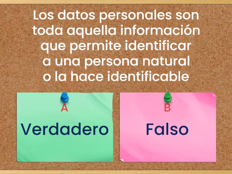 Los datos personales - Quiz