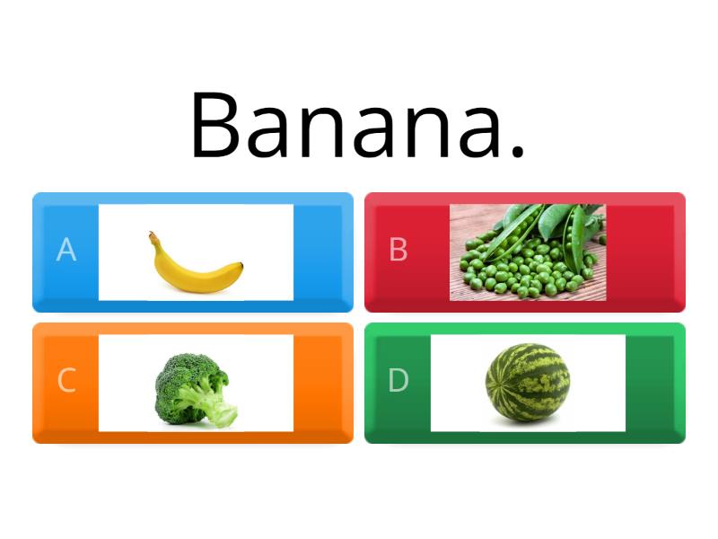 Fruits And Vegetables Quiz