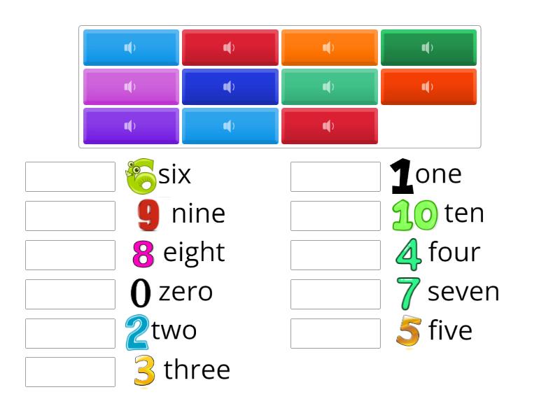 numbers easy - Match up