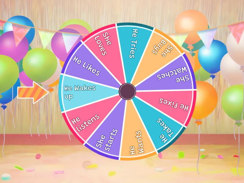 Simple present - Spin the wheel