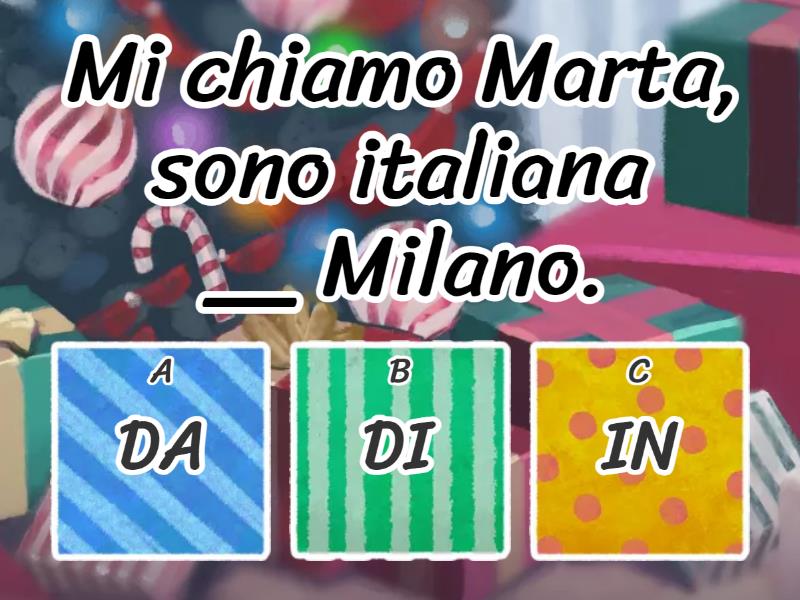 Preposizioni Semplici E Articolate - - Quiz