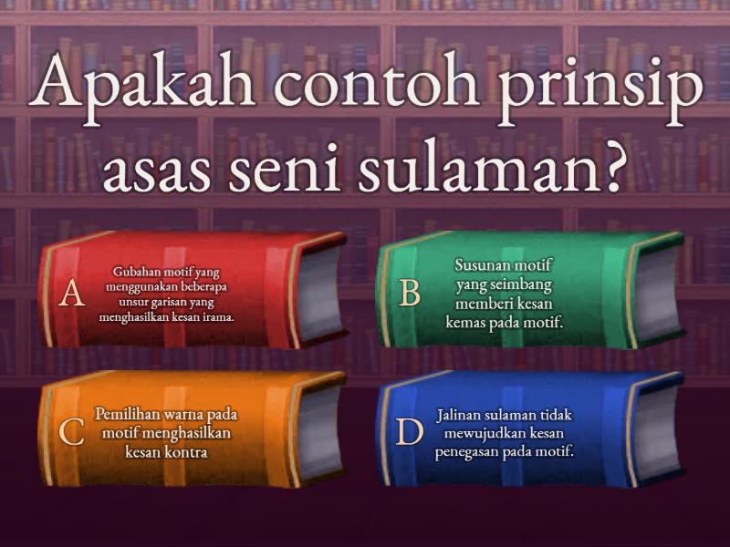 TAJUK 8 : SENI SULAMAN - Quiz