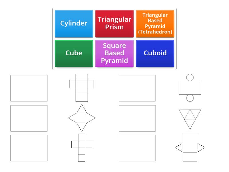 3D Shapes And Their Nets - Match Up