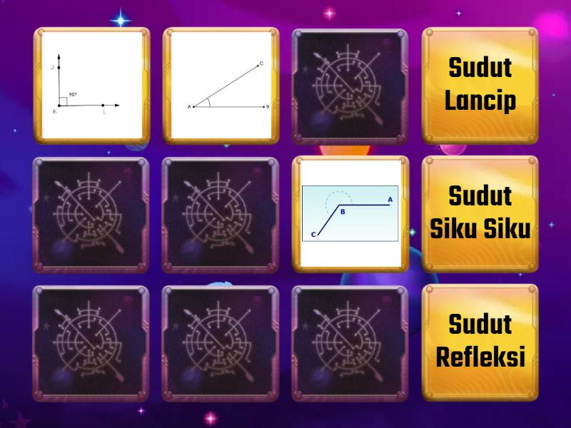 Tentukan nama sudut sudut di bawah ini - Matching pairs
