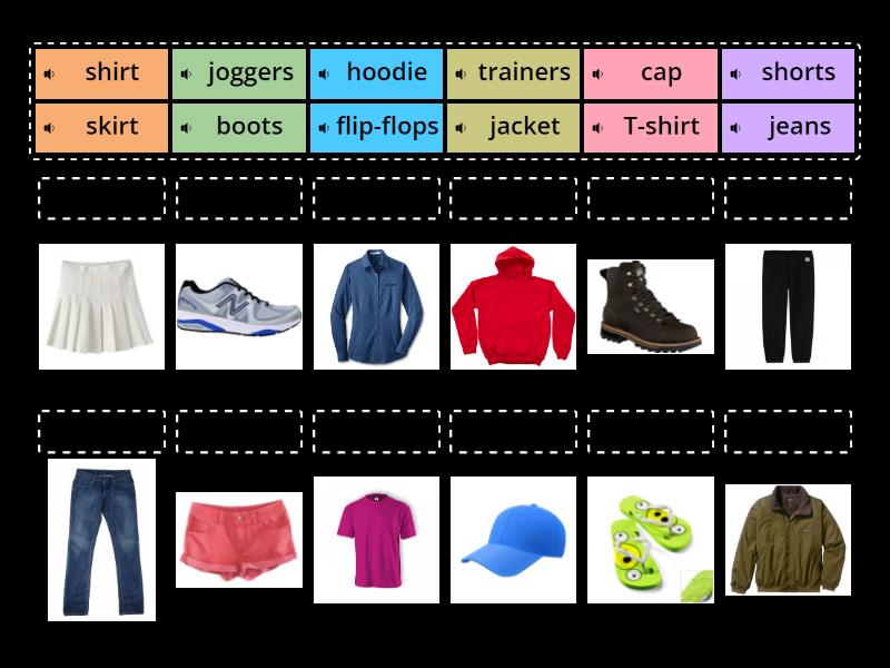 own it 1 unit 5 clothes - Match up