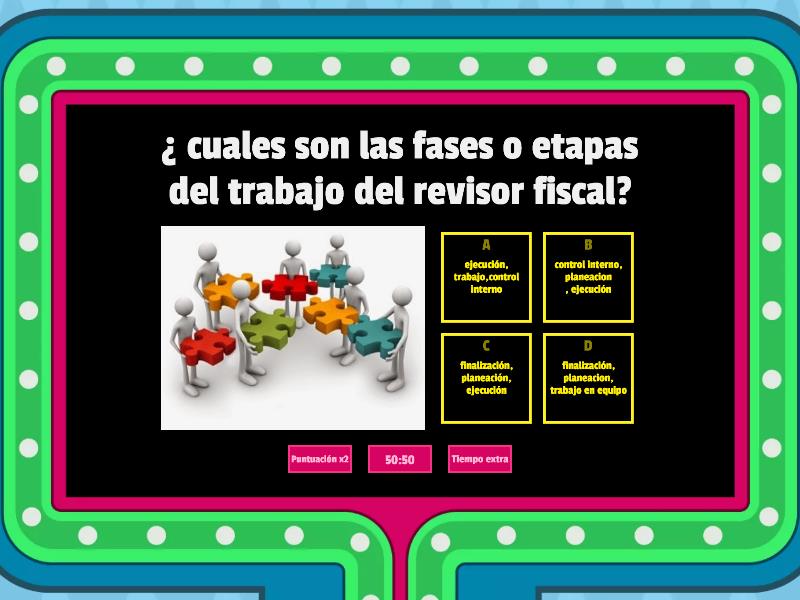 4 Etapas Del Ejercicio De La Revisoria Fiscal Grupo 1 2 Y 3 Gameshow Quiz