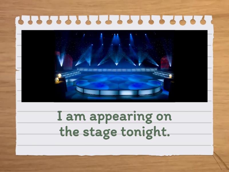 The Singer Is Appearing On The Stage Tonight. - Fiszki