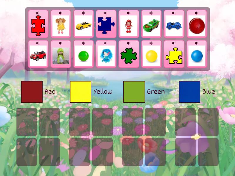 Super Safari 1. U 4. Group toys by colours - Group sort