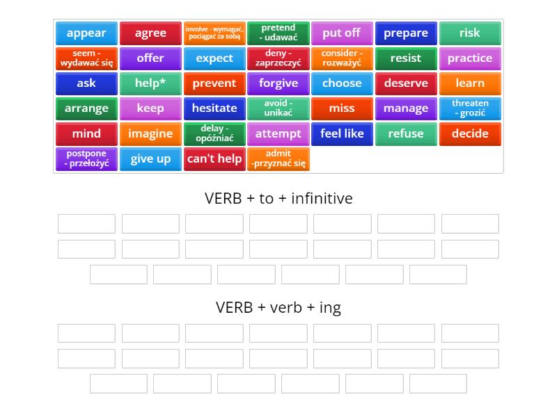 Unit 2 Gerunds And Infinitives (verbs Followed By: 1) Infinitive With ...