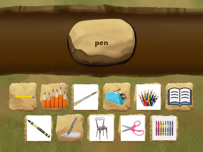 classroom objects practice - Find the match