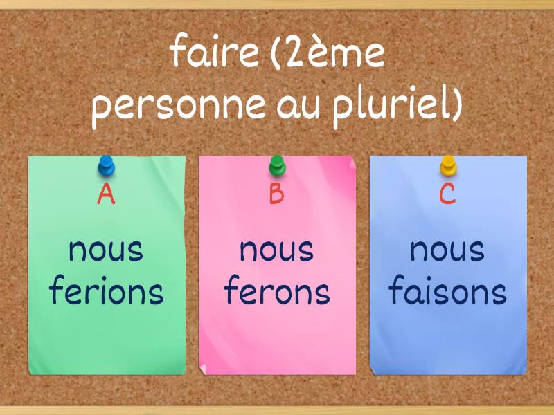 Le Conditionnel Présent - Quiz