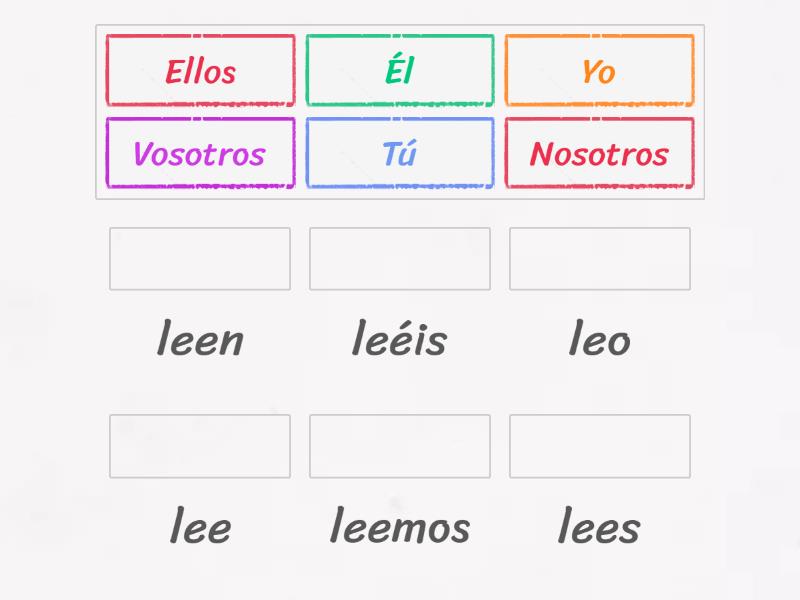 Verbo Leer - Match up