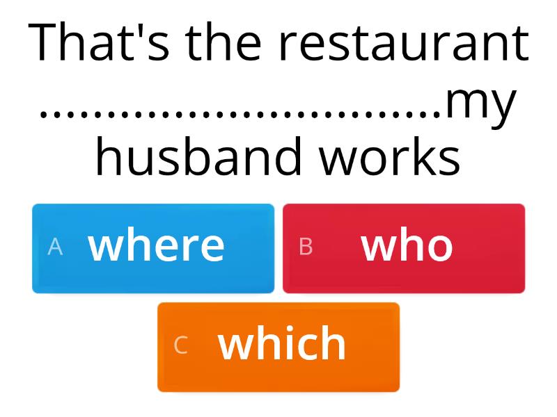 Relative Pronouns - Quiz