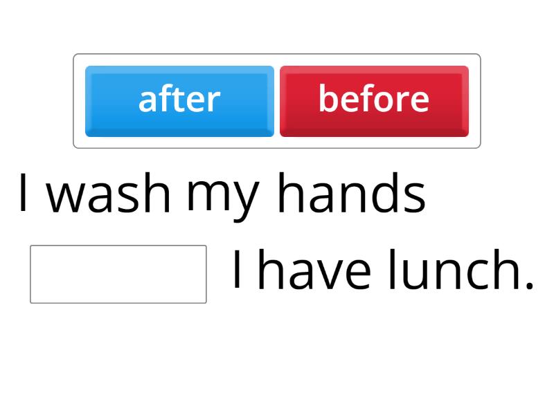 before after then because and but or GG1 linking words - Complete the ...