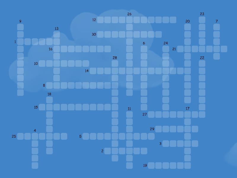 Krzyżówka "Zakupy" - Crossword