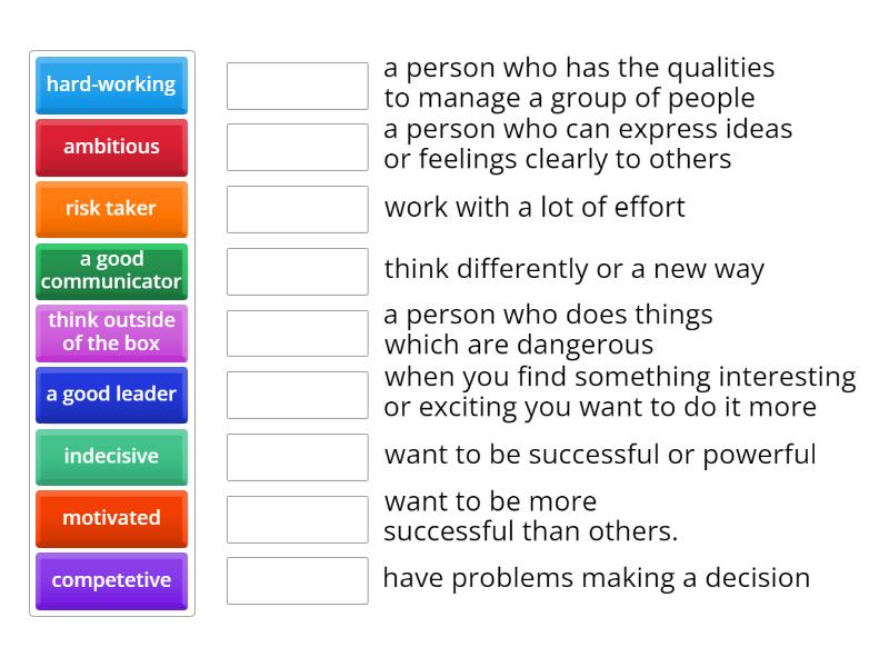 qualities - Match up