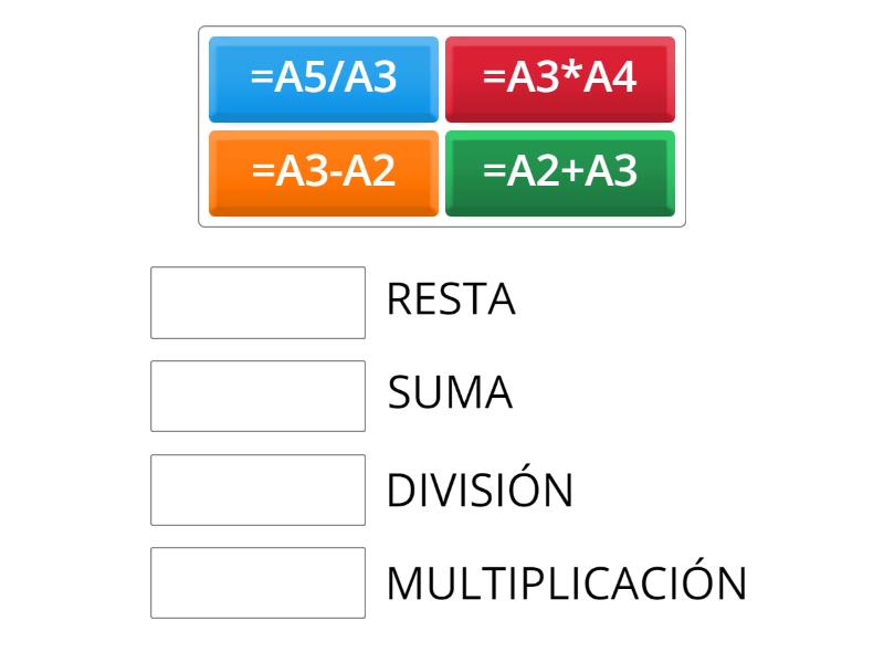 FORMULAS - Match up
