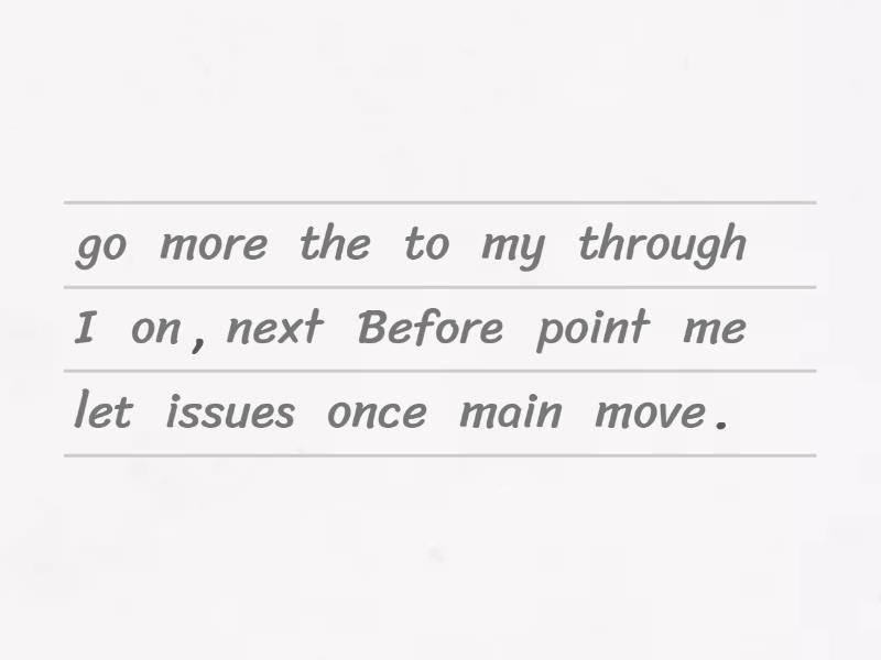 Signposting Unjumble