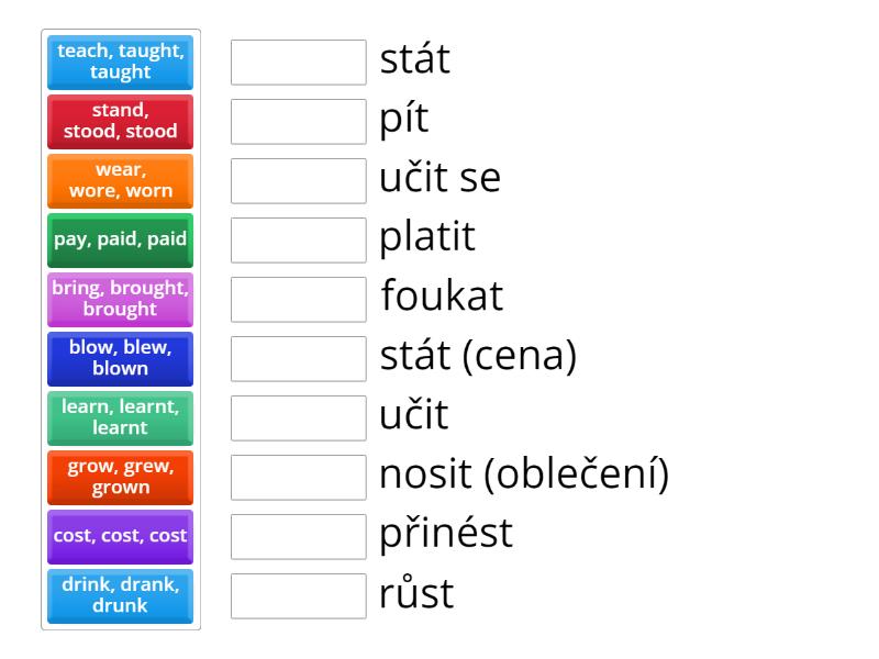 Irregular verbs 6 - Match up