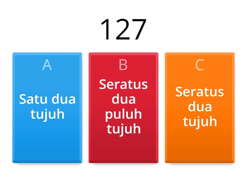 MATEMATIK TAHUN 2-KENALI NOMBOR - Quiz