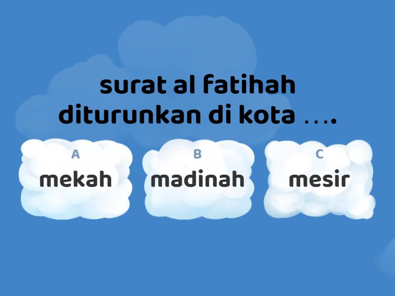 Surah Al Fatihah Quiz 