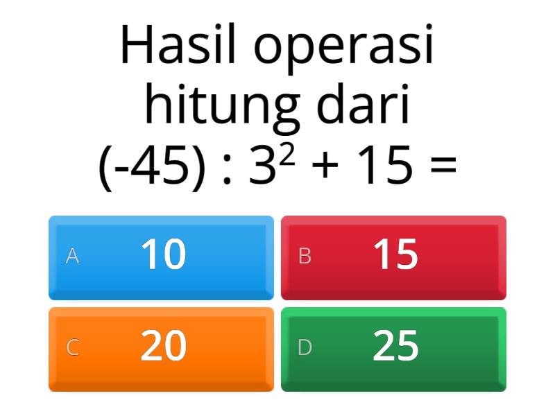 Bilangan Bulat - Quiz