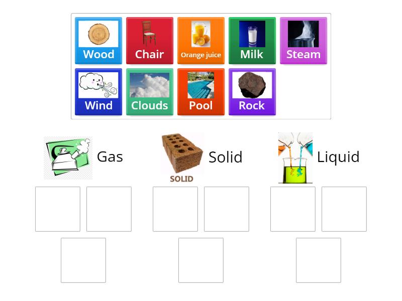 Solid, Liquid, Gas- Sort - Group sort