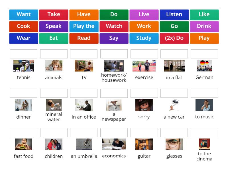 3A Verb phrases - Match up