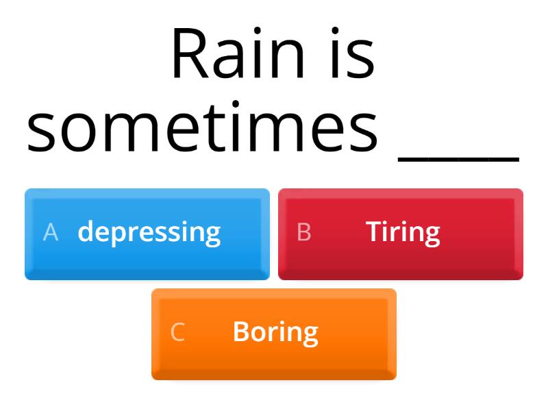 Common -ing adjectives - Quiz