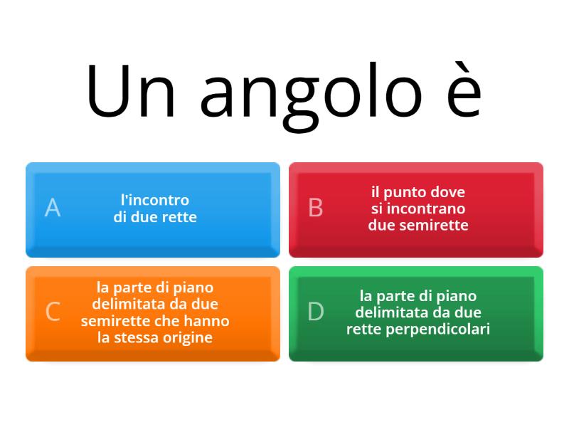 Angoli - Quiz