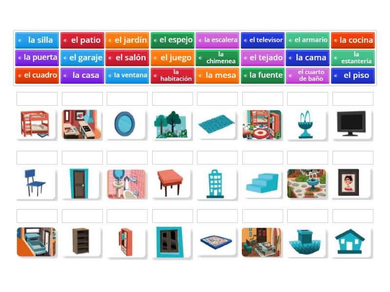 1.4 La casa de Leo (Vocabulario 1) - Lola y Leo 1 - Match up