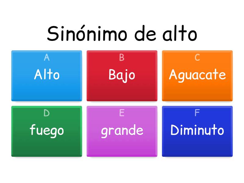 Sinónimos y Antónimo - Cuestionario
