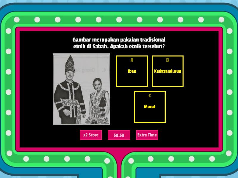 Sejarah Tahun 6 -(SP11.1.1) Kaum Dan Etnik Di Malaysia - Gameshow Quiz