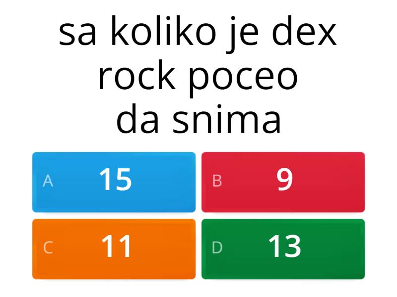 dex rock - Quiz