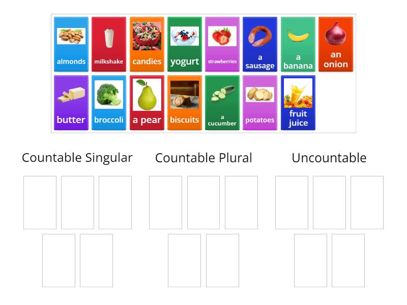 [Mas1] Lesson 4 _ Drop items into correct group: Food - Group sort