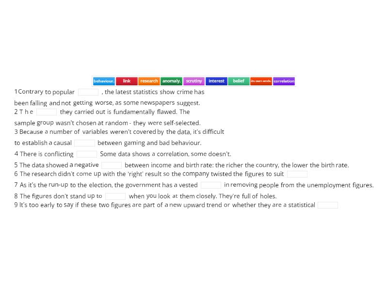 Outcomes Science - Complete the sentence