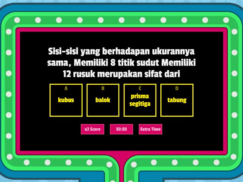 Sifat-sifat Bangun Ruang Part 2 - Gameshow Quiz