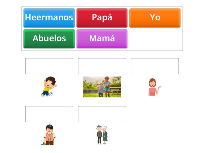 miembros de la familia - Une las parejas
