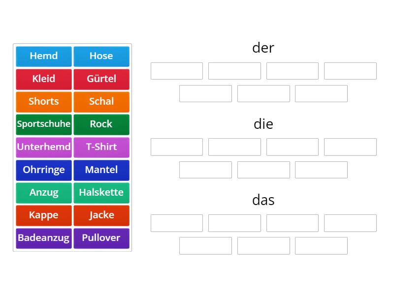 Lektion 11 Artikel - Group sort