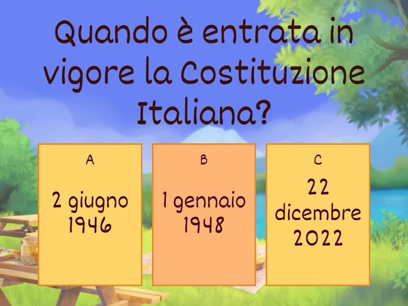 Costituzione - Quiz