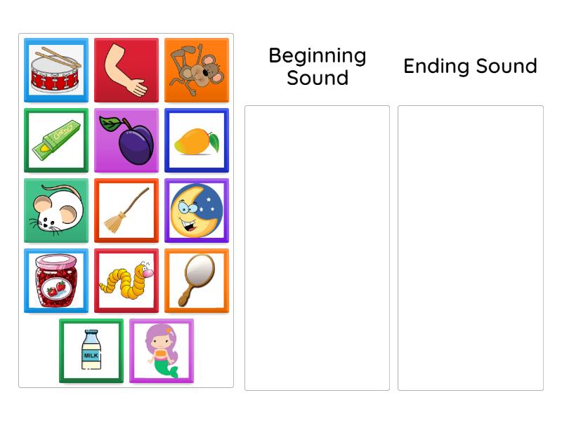 Letter M - Sound Position - Group sort