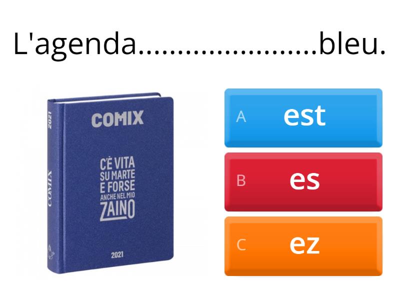 Wordwall francese cuestionario