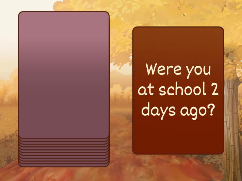 Was Were - Speaking cards