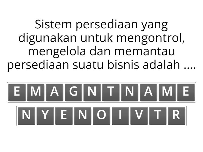 Manajemen Persediaan Pada Bisnis Ritel (BDP2) - Anagram