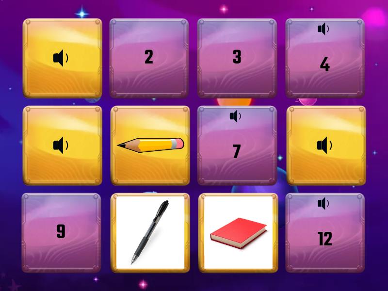 Kid's Box 1 unit 2 - Matching pairs